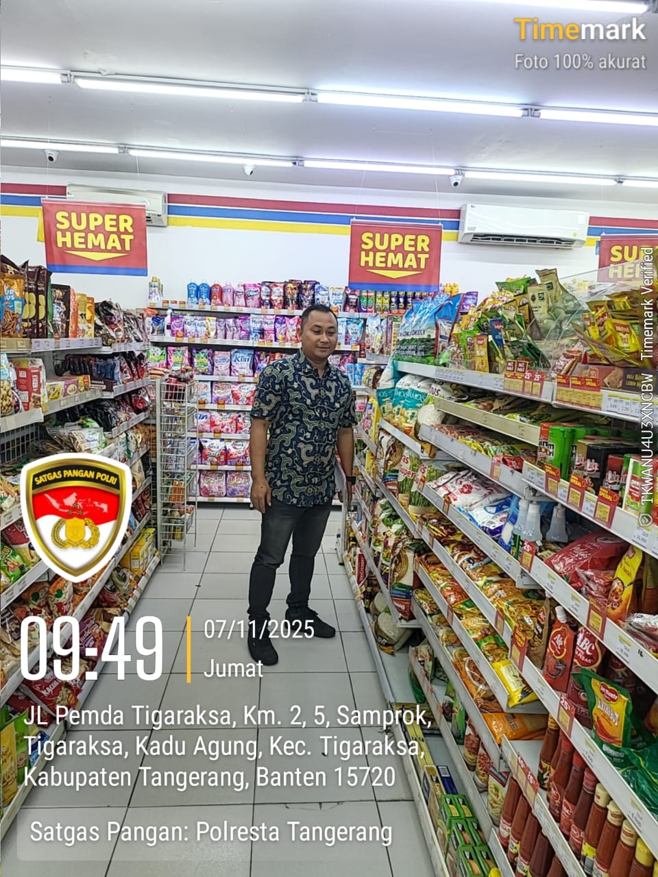 POLRESTA TANGERANG PASTIKAN HARGA BERAS DI PASAR TRADISIONAL DAN RITEL MODERN SESUAI HET